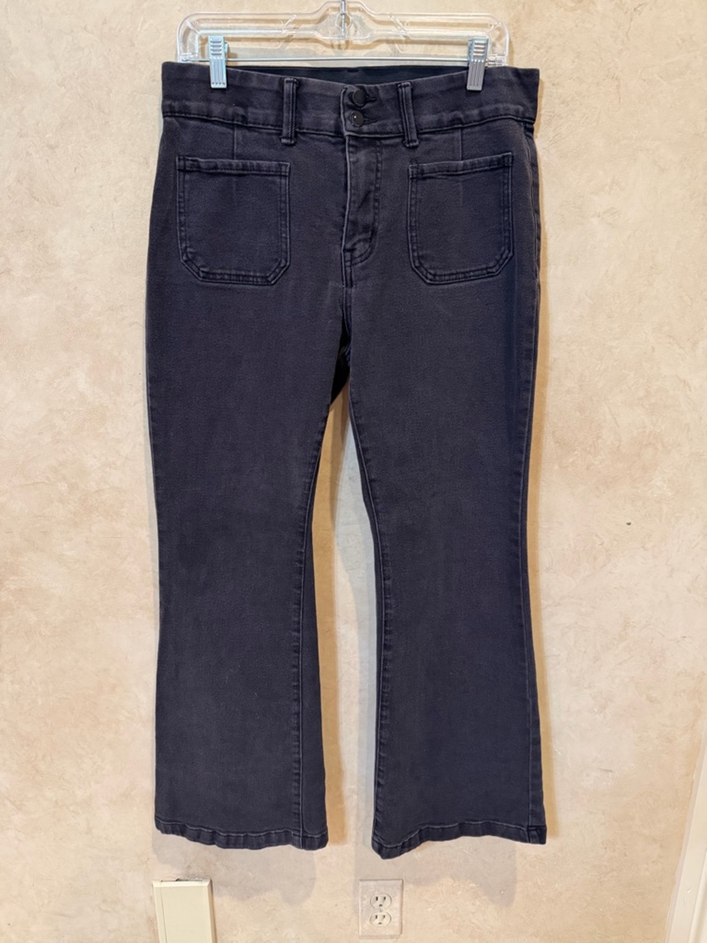 Women's Black Flare Jeans - Classic High-Rise Wide Leg